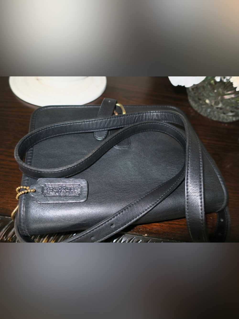 Vintage NYC Coach Black Saddle Pouch - Picture 10 of 10